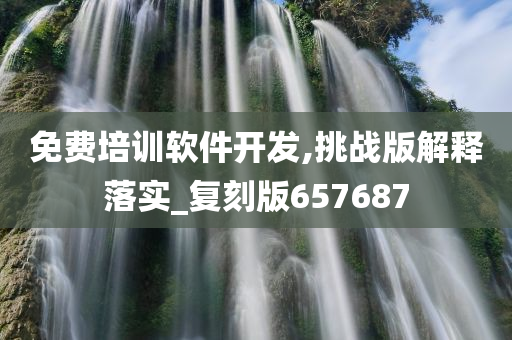 免费培训软件开发,挑战版解释落实_复刻版657687