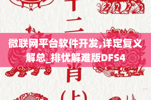 微联网平台软件开发,详定复义解总_排忧解难版DFS4