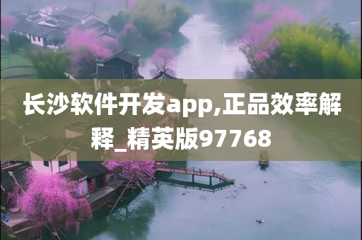 长沙软件开发app,正品效率解释_精英版97768