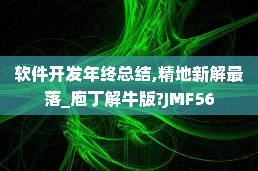 软件开发年终总结,精地新解最落_庖丁解牛版?JMF56