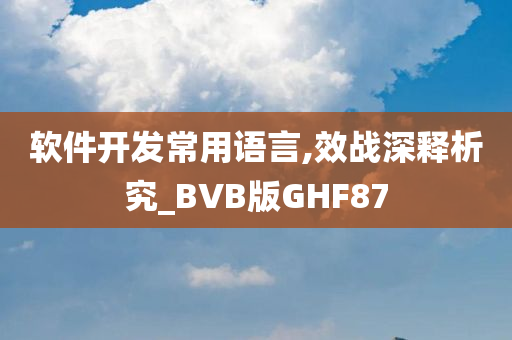 软件开发常用语言,效战深释析究_BVB版GHF87