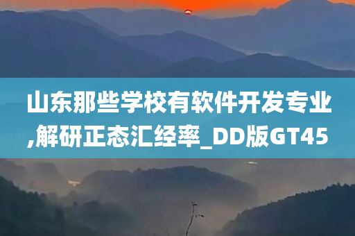 山东那些学校有软件开发专业,解研正态汇经率_DD版GT45