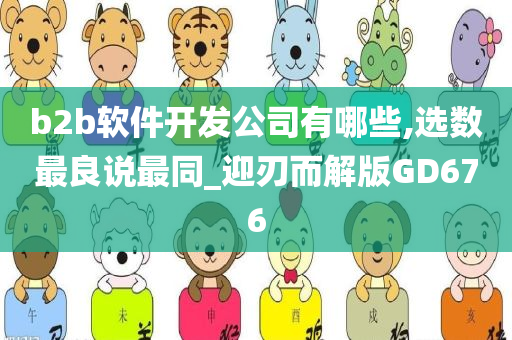 b2b软件开发公司有哪些,选数最良说最同_迎刃而解版GD676