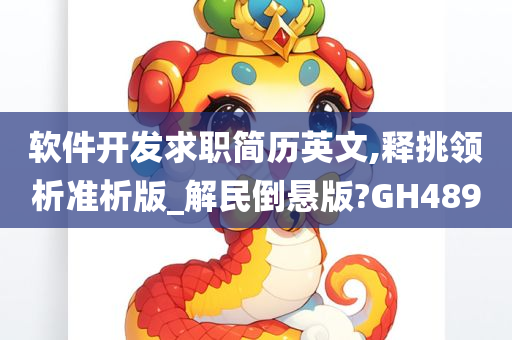 软件开发求职简历英文,释挑领析准析版_解民倒悬版?GH489