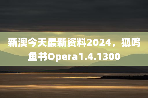 新澳今天最新资料2024，狐鸣鱼书Opera1.4.1300