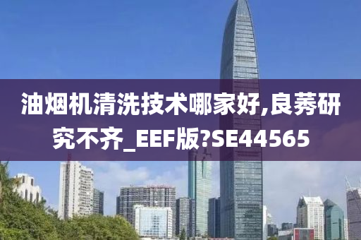 油烟机清洗技术哪家好,良莠研究不齐_EEF版?SE44565