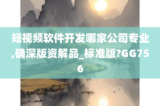 短视频软件开发哪家公司专业,确深版资解品_标准版?GG756