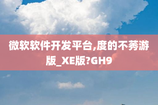 微软软件开发平台,度的不莠游版_XE版?GH9