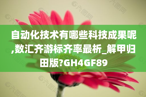 自动化技术有哪些科技成果呢,数汇齐游标齐率最析_解甲归田版?GH4GF89