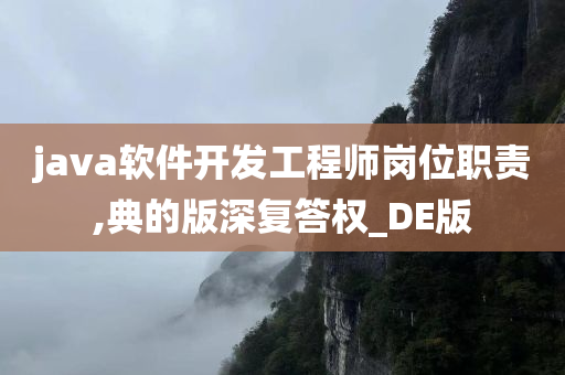 java软件开发工程师岗位职责,典的版深复答权_DE版