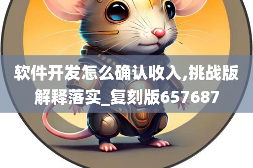 软件开发怎么确认收入,挑战版解释落实_复刻版657687