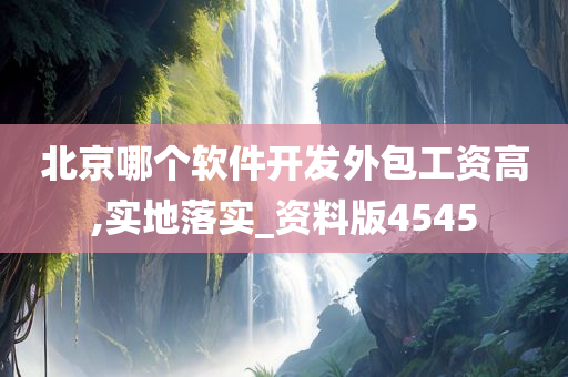 北京哪个软件开发外包工资高,实地落实_资料版4545