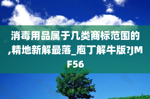 消毒用品属于几类商标范围的,精地新解最落_庖丁解牛版?JMF56