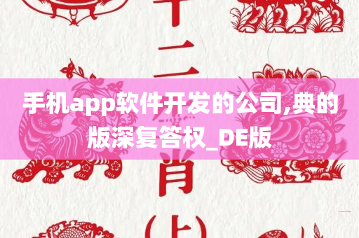 手机app软件开发的公司,典的版深复答权_DE版