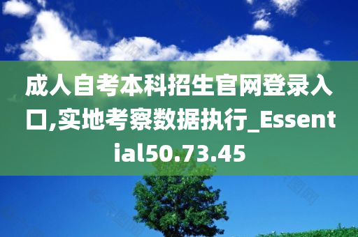 成人自考本科招生官网登录入口,实地考察数据执行_Essential50.73.45