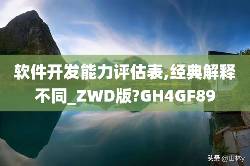 软件开发能力评估表,经典解释不同_ZWD版?GH4GF89