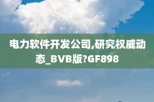 电力软件开发公司,研究权威动态_BVB版?GF898