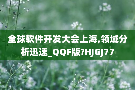 全球软件开发大会上海,领域分析迅速_QQF版?HJGJ77