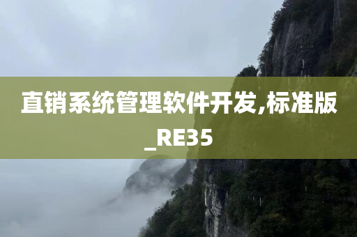 直销系统管理软件开发,标准版_RE35