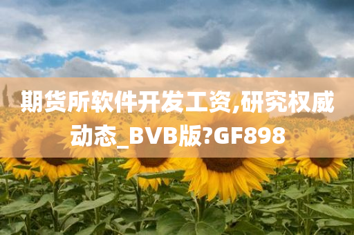 期货所软件开发工资,研究权威动态_BVB版?GF898