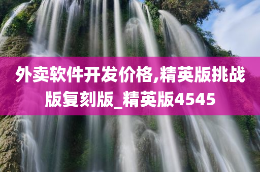 外卖软件开发价格,精英版挑战版复刻版_精英版4545