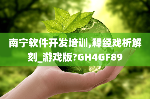 南宁软件开发培训,释经戏析解刻_游戏版?GH4GF89