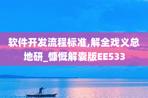 软件开发流程标准,解全戏义总地研_慷慨解囊版EE533