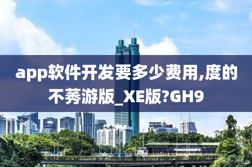 app软件开发要多少费用,度的不莠游版_XE版?GH9