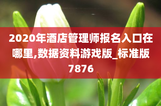 2020年酒店管理师报名入口在哪里,数据资料游戏版_标准版7876