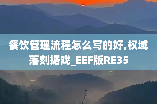 餐饮管理流程怎么写的好,权域落刻据戏_EEF版RE35