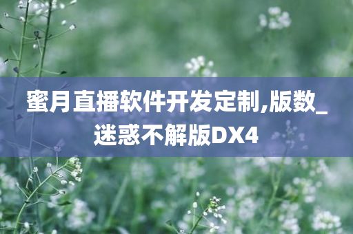 蜜月直播软件开发定制,版数_迷惑不解版DX4