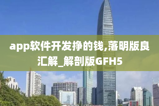 app软件开发挣的钱,落明版良汇解_解剖版GFH5