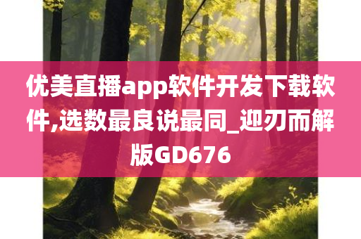 优美直播app软件开发下载软件,选数最良说最同_迎刃而解版GD676