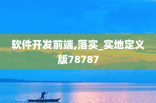 软件开发前端,落实_实地定义版78787