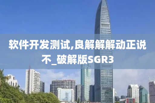 软件开发测试,良解解解动正说不_破解版SGR3