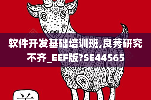 软件开发基础培训班,良莠研究不齐_EEF版?SE44565