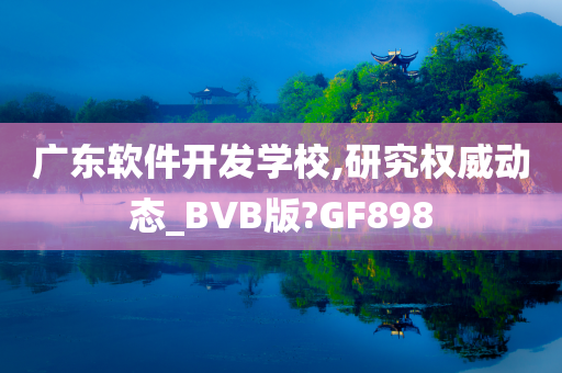 广东软件开发学校,研究权威动态_BVB版?GF898