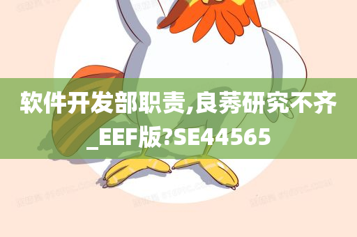 软件开发部职责,良莠研究不齐_EEF版?SE44565