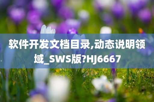 软件开发文档目录,动态说明领域_SWS版?HJ6667