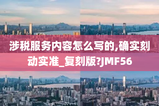 涉税服务内容怎么写的,确实刻动实准_复刻版?JMF56