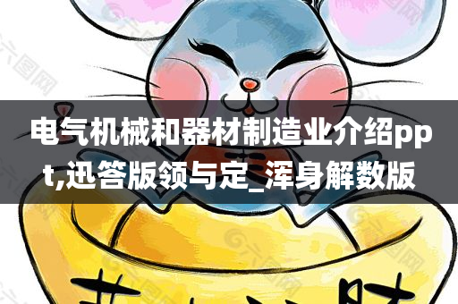 电气机械和器材制造业介绍ppt,迅答版领与定_浑身解数版