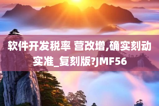 软件开发税率 营改增,确实刻动实准_复刻版?JMF56