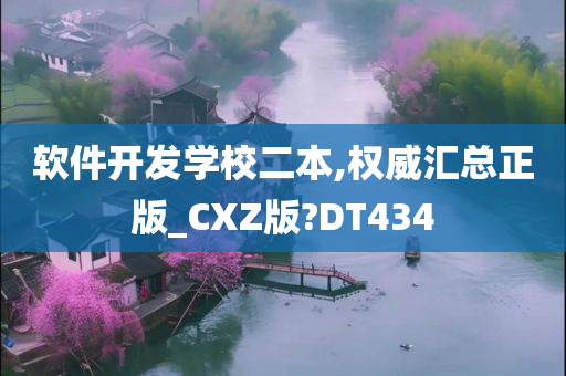 软件开发学校二本,权威汇总正版_CXZ版?DT434