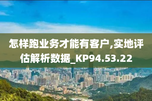 怎样跑业务才能有客户,实地评估解析数据_KP94.53.22