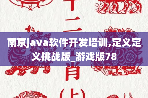 南京java软件开发培训,定义定义挑战版_游戏版78