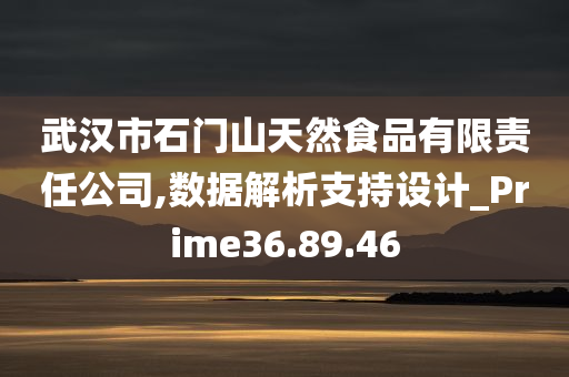 武汉市石门山天然食品有限责任公司,数据解析支持设计_Prime36.89.46