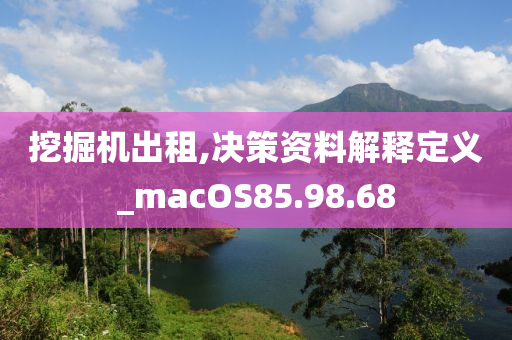 挖掘机出租,决策资料解释定义_macOS85.98.68