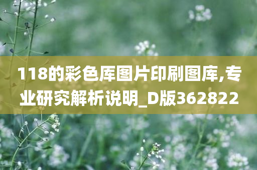 118的彩色厍图片印刷图库,专业研究解析说明_D版362822