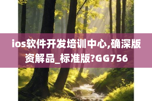 ios软件开发培训中心,确深版资解品_标准版?GG756