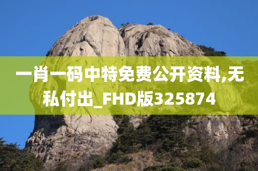 一肖一码中特免费公开资料,无私付出_FHD版325874